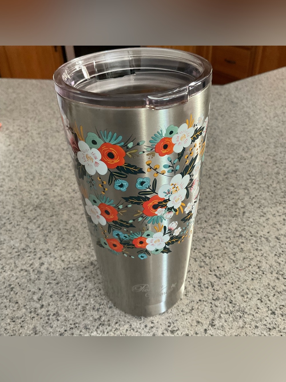 NWOT The Pioneer Woman Stainless Steel Insulated 20 oz Tumbler White Blossoms